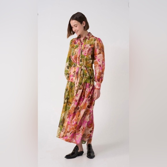 NEW NWT Evi Grintela Isla Belted Maxi Dress Size S - Picture 5 of 11